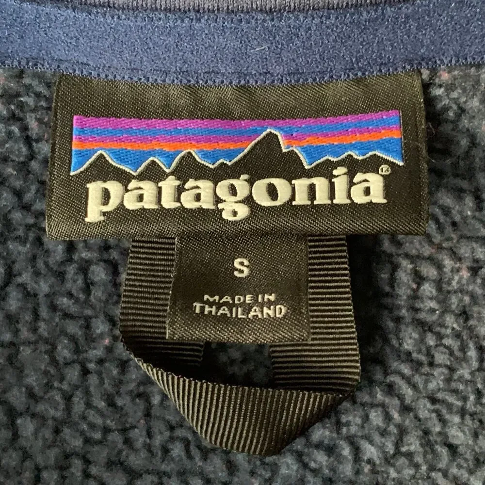 Patagonia Men's Better Sweater 1/4 Zip Fleece Pullover Jacket Navy Blue Size S